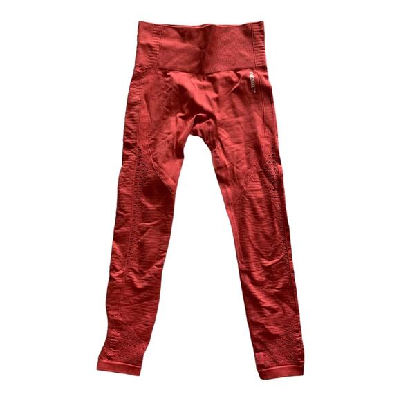 Gymshark vital seamless leggings womens size XS small red rust Lulu workout ath - Picture 2 of 10